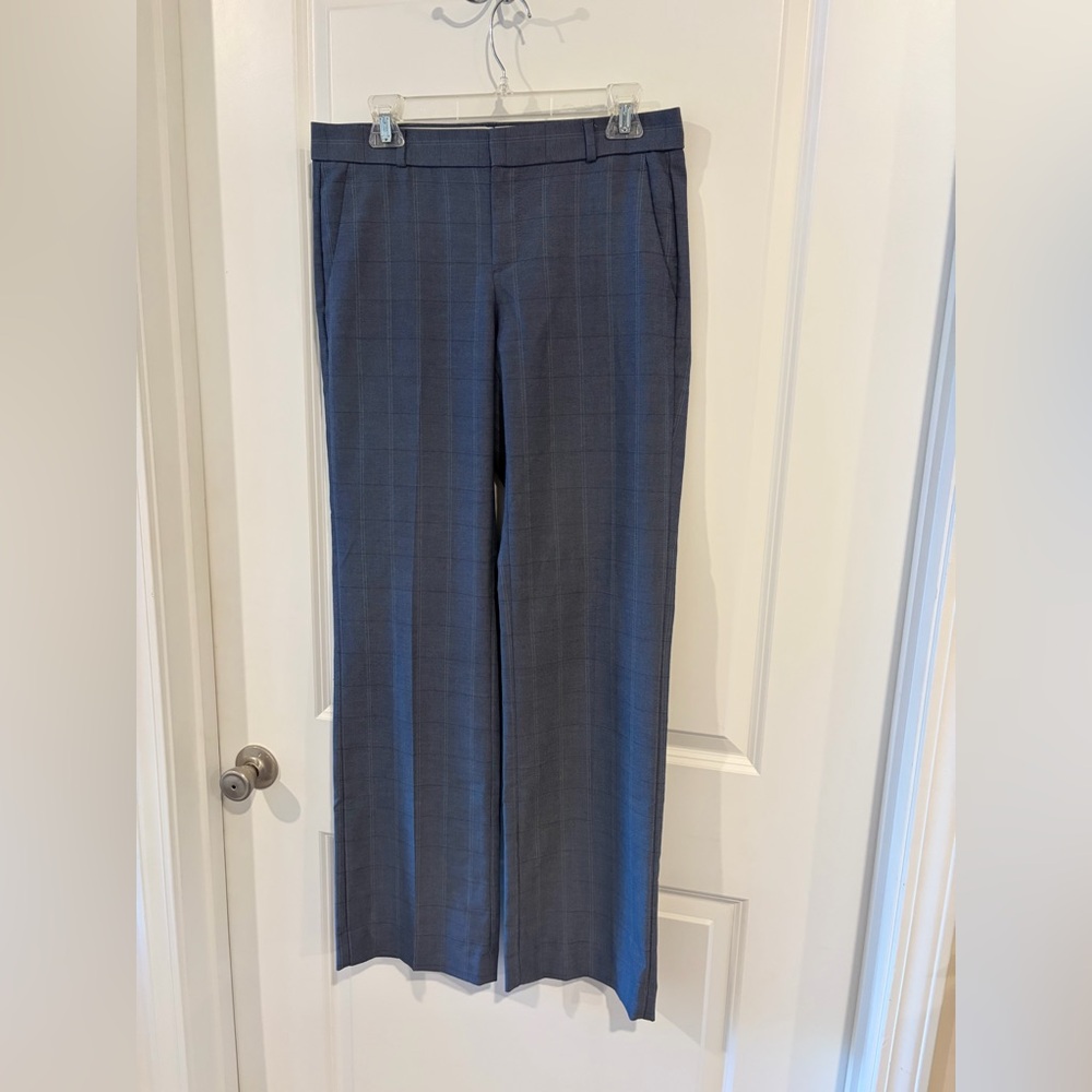 Banana Republic Logan Blue Plaid Dress Pants Size 6
